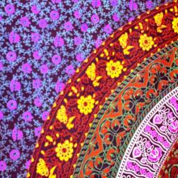 Mandala Wall Tapestry Bohemian Hippie Decor, Large Cotton Art - thumbnail 4