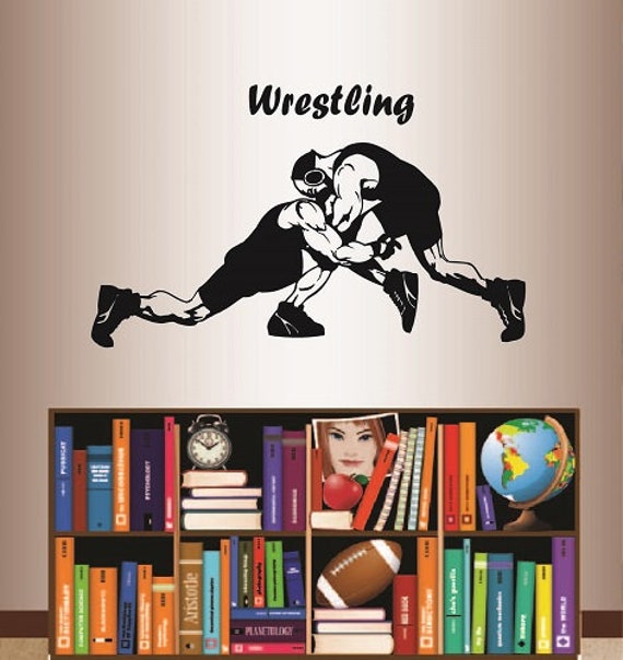 In-Style Decals Wall Vinyl Decal Home Decor Art Sticker Wrestling Match Wrestlers Sports Boys Room Removable Stylish Mural Unique Design 982 - image 1