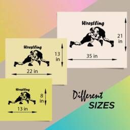 In-Style Decals Wall Vinyl Decal Home Decor Art Sticker Wrestling Match Wrestlers Sports Boys Room Removable Stylish Mural Unique Design 982 - thumbnail 2