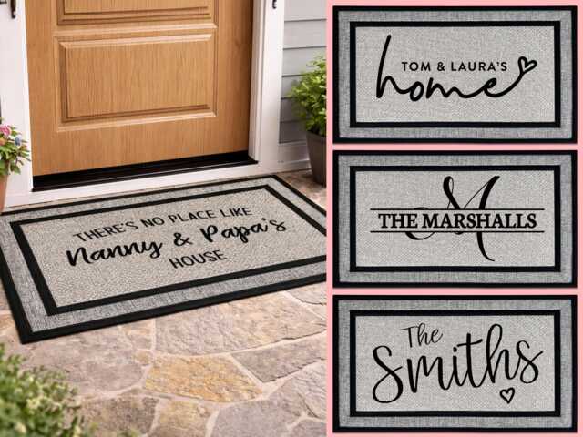 Custom Last Name Welcome Doormat, Tough Outdoor Door Mat - image 1