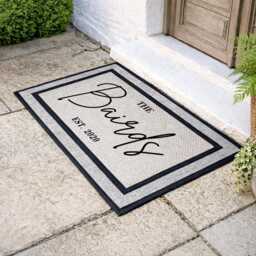 Custom Last Name Welcome Doormat, Tough Outdoor Door Mat - thumbnail 3