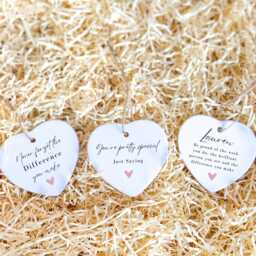 Personalised Ceramic Ornament, Best Friend Gift, Secret Santa Couples Gifts, Gift For Her, Galentines - thumbnail 2