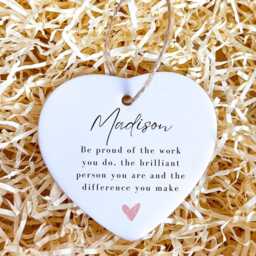 Personalised Ceramic Ornament, Best Friend Gift, Secret Santa Couples Gifts, Gift For Her, Galentines - thumbnail 3