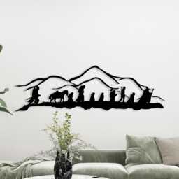Fellowship Of The Ring Metal Wall Art, Fantasy Movie Decor, Unique Birthday Gift - thumbnail 1