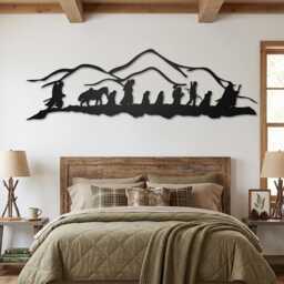 Fellowship Of The Ring Metal Wall Art, Fantasy Movie Decor, Unique Birthday Gift - thumbnail 3