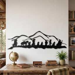 Fellowship Of The Ring Metal Wall Art, Fantasy Movie Decor, Unique Birthday Gift - thumbnail 1