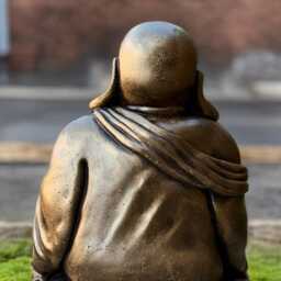 Large Buddha Sculpture Meditation Statue Concrete Japanese Figurine Sitting Ornament Decoration Lover Gift Yard Art - thumbnail 4