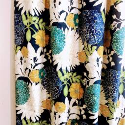 "Pair 25"" Or 50"" Wide Richloom St Moritz Carribean Blue Panels Drapes Cafe Curtains 24 48 63 72 84 96 108 120" - thumbnail 2