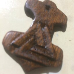Hand Carved Mjolnir Pendant with Odinspear Valhalla Symbol - thumbnail 2