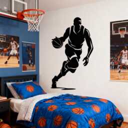 Basketballer Sticker Basketball Room Wall Decor Birthday Gift Sports - thumbnail 1