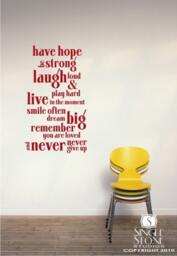 Have Hope Nursery Wall Decal Quote - Vinyl Words Art Custom Home Decor - thumbnail 3