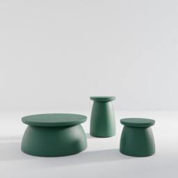 Japandi Coffee Table Set Modern Colorful Accent Tables - thumbnail 4
