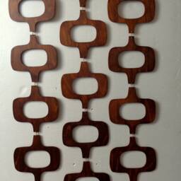 Mid Century Modern Room Divider Custom Length & Colors, Plywood Partition - thumbnail 4