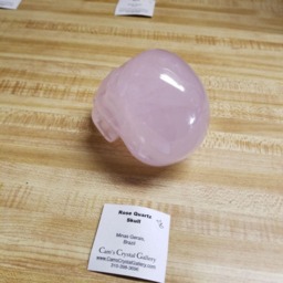 Rose Quartz Crystal Skull - thumbnail 3