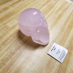Rose Quartz Crystal Skull