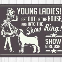Show Boer Goat Retro Hand Screened Wood Sign - thumbnail 3
