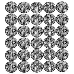 Zebra Print Polka Dots 12 Pack Vinyl Decal Girls Room Wall Decor - Vwaq Gd2 - thumbnail 2