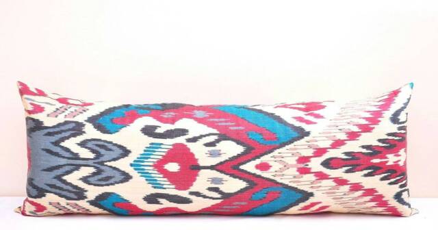 Multi Color Ikat Body Pillow Cover, Extra Long Lumbar - image 1