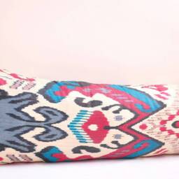 Multi Color Ikat Body Pillow Cover, Extra Long Lumbar - thumbnail 2