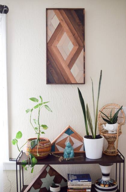 Geometric Wood Wall Art Hanging Modern Dimensional Decor - image 1