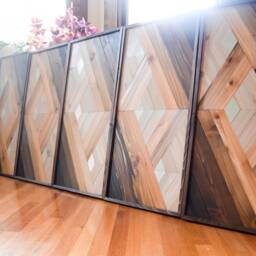 Geometric Wood Wall Art Hanging Modern Dimensional Decor - thumbnail 2