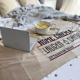 Personalised Home Cinema Fleece Blanket Family Movie Night Gift - thumbnail 3