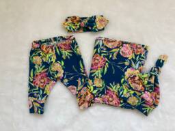 Newborn Girl Take Home Set. Swaddle Blanket & Hat Or Headband Leggings. Baby Shower Gift. Photo Prop