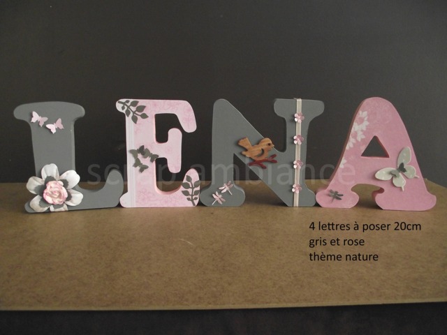 Wooden Letter, First Name, Letter To Put Down, Baby Personalized Nature Theme Birth Gift