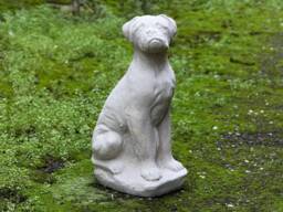 Concrete Boxer Dog Statue Cement Figurine Dog Garden Memorial Pet Sculpture Outdoor Yard Decor Grave Marker - thumbnail 1