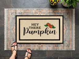 Personalized Pumpkin Doormat - Welcome Guests With Autumn Charm - thumbnail 1