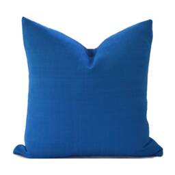 Outdoor Pillow Cover With Zippers, Easy To Use & Washable, Solid Sunsetter Denim Blue - thumbnail 1