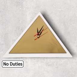 Triangle Shaped Clocks - Two Colour Clock, Many Colou Choices & Bespoke Shapes & Sizes Made - thumbnail 1