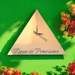 Triangle Shaped Clocks - Two Colour Clock, Many Colou Choices & Bespoke Shapes & Sizes Made - thumbnail 2