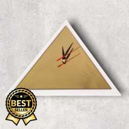 Triangle Shaped Clocks - Two Colour Clock, Many Colou Choices & Bespoke Shapes & Sizes Made