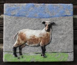 Felt Wall Hanging, Felted Sheep, Wool Art By Dalianerijusfelt