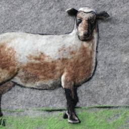 Felt Wall Hanging, Felted Sheep, Wool Art By Dalianerijusfelt - thumbnail 4