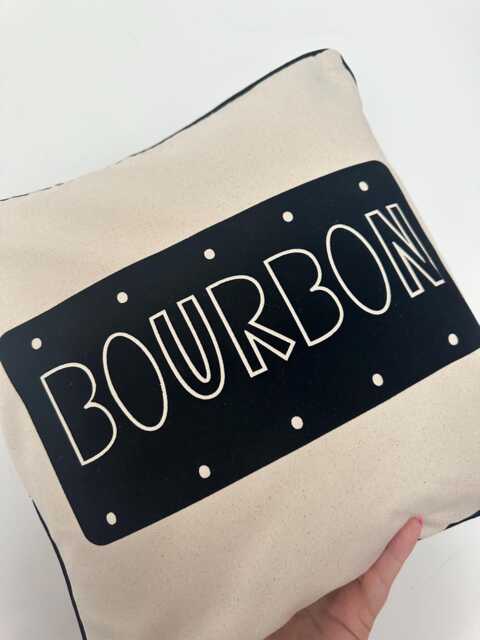 Black Flock Bourbon Biscuit Cushion Cover - Funky Neon Metallic Glitter You Choose Statement - image 1