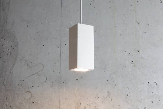 Sculptural Plaster Pendant Light Handmade Modern Lighting - image 1
