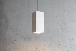 Sculptural Plaster Pendant Light Handmade Modern Lighting - thumbnail 1
