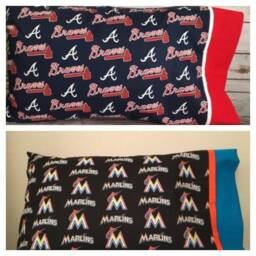 Atlanta Braves Or Miami Marlins Pillowcase