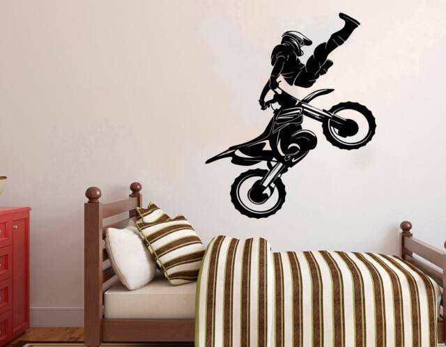 Motocross Vinyl Wall Decal Dirt Bike Art 4270 - image 1