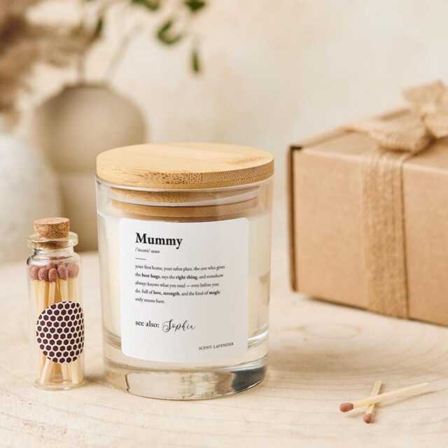 Gift For Mum Personalised Mummy Candle Heartfelt Definition Keepsake Birthday Christmas Baby Shower Mother's Day New - image 1