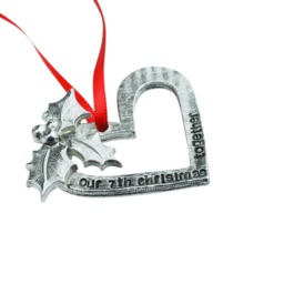 7Th Anniversary Christmas Tree Ornament - Reads Our Together - thumbnail 2