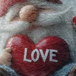 Christmas Gonk Love Heart - Fleece Blanket 150cm X - thumbnail 3