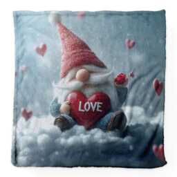 Christmas Gonk Love Heart - Fleece Blanket 150cm X - thumbnail 2