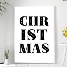 Christmas Bold Festive Fall Holidays - Wall Print Gift Bespoke Poster A5 A4 A3 Framed - thumbnail 3