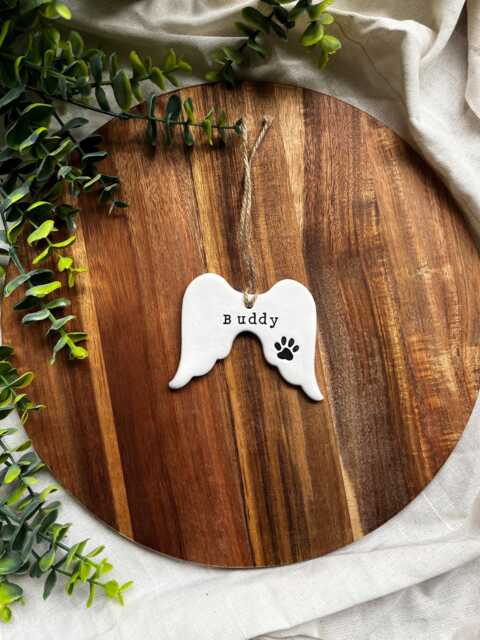 Handmade Personalised Pet Loss Christmas Tree Decoration For Cat Or Dog, Memorial Ornament - image 1