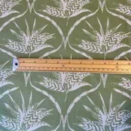 1659. Neesha Sage Green Block Print Linen Look 100% Cotton Cushion Cover - thumbnail 3