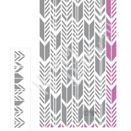 Arrow Wall Stencil Geometric Pattern Wallpaper Look Easy Home Decor Reusable Diy Wall Decor #s016 - thumbnail 4