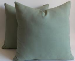 Almond Green Throw Pillow Cover Set Cotton Canvas Blend, 18x18
